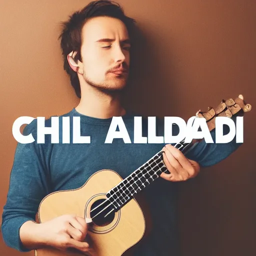 Image similar to album art, chill, ukulele, airplane