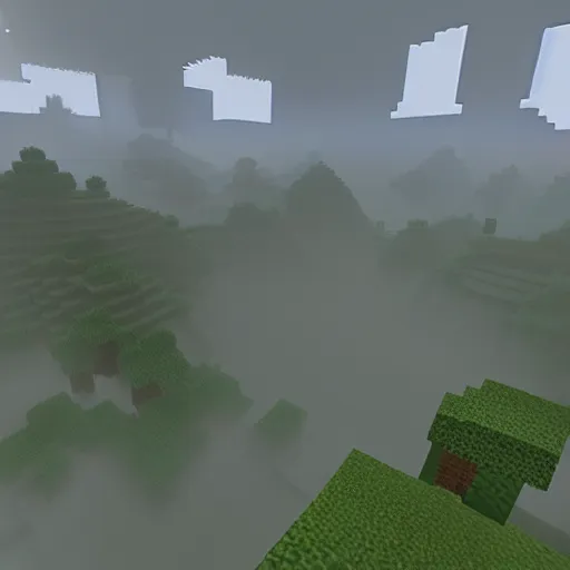 Image similar to minecraft fog