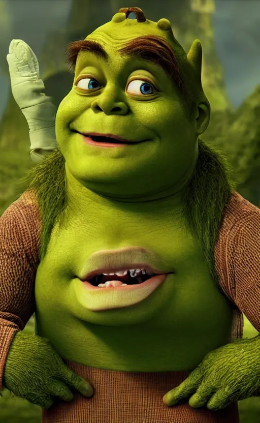 Image similar to elon musk mutates in shrek as a result of a bio - experiment, photorealistic, photo, realistic, 8 k, hdr, high quality, high resolution, detailed, 8 k quality, 8 k resolution