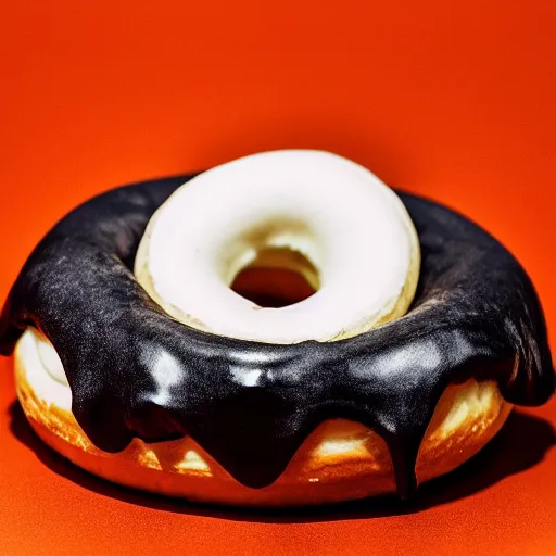 Prompt: photo of a screaming donut