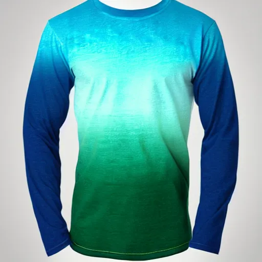 Image similar to blue green ombre forest long sleeve t shirt