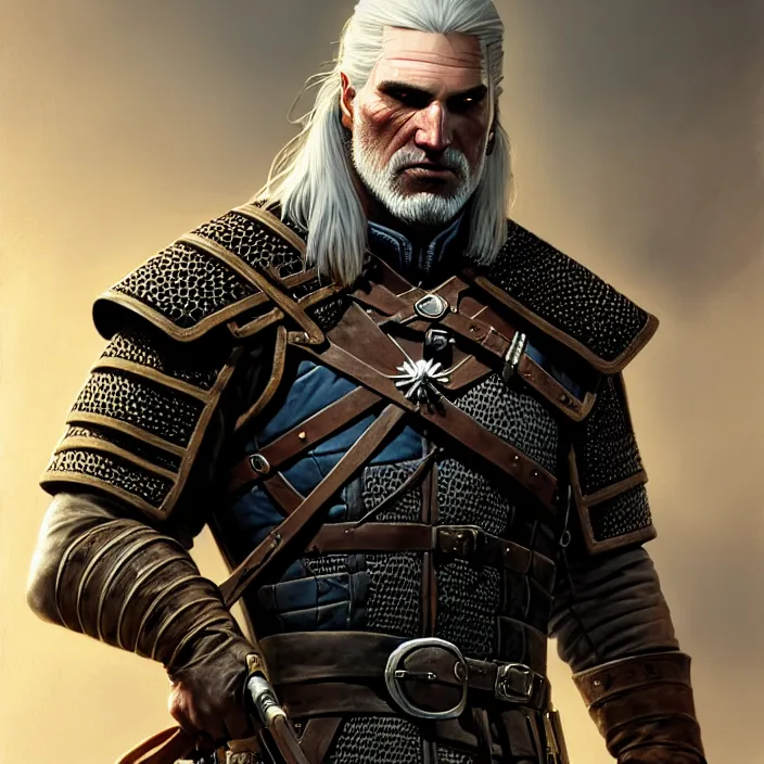 geralt of rivia after a hunt, paint detailed digital | Stable Diffusion ...