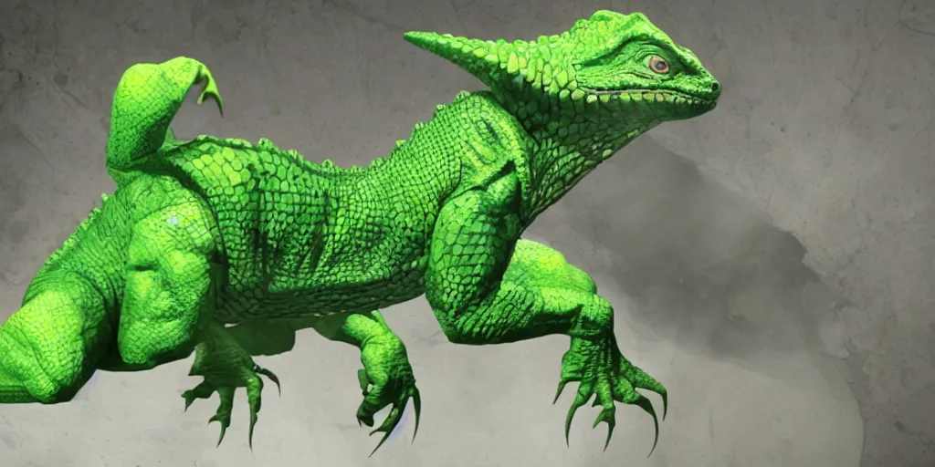 Prompt: Marvel comics character the Lizard, green, wearing a white lab coat, tall, monster, scales, horror, dinosaur style, ultra realistic, 4K, movie still, UHD, sharp, detailed, cinematic, render, 1970s