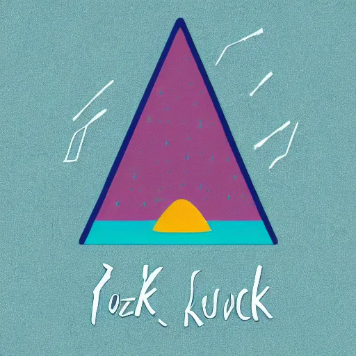 Image similar to the rock in the style of kurzgesagt