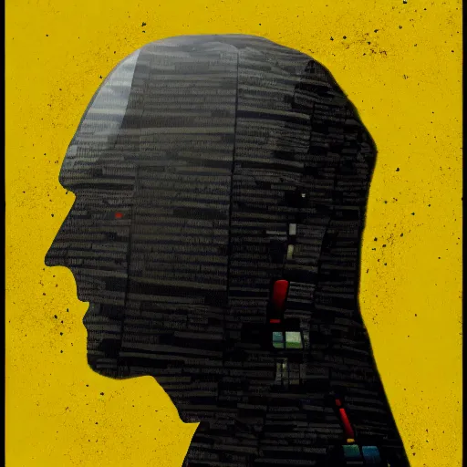 Image similar to TV Headed man, artstation, moody, dark, trending