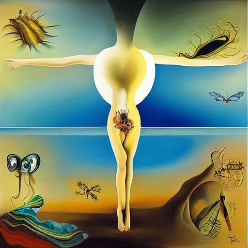 Image similar to An award winning painting called “a lucid dream”, in the style of salvador dali