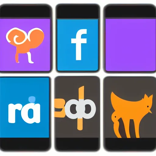 Image similar to app logo for a social network for foxes