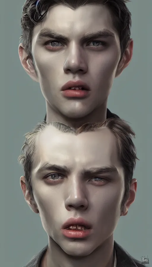 Image similar to a portrait of edward scissorhandskey visual, realistic shaded perfect face, fine details by stanley artgerm lau, wlop, nekro, james jean, andrei riabovitchev, marc simonetti, and sakimichan, trending on artstation