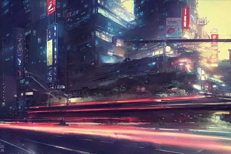 Image similar to akira autozam az - 1 speeding through tokyo at night by greg rutkowski makoto shinkai takashi takeuchi studio ghibli, akihiko yoshida