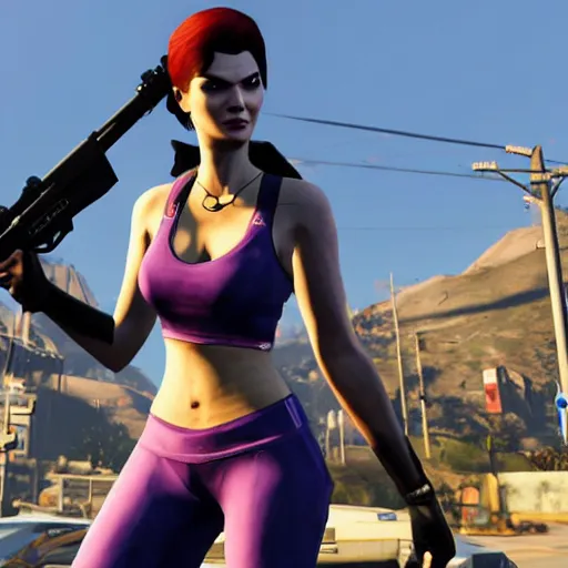 Prompt: widowmaker in gta 5