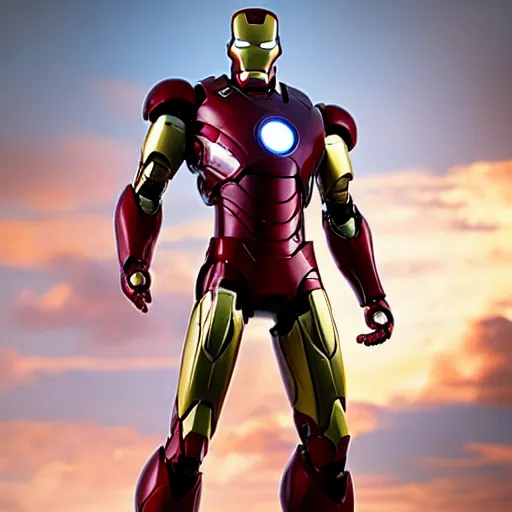 Image similar to iron man action figure, 4k realistic photo