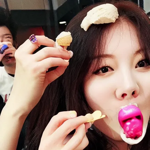 Image similar to Hyuna eating ice cream