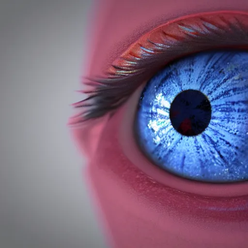 Image similar to hyper realistic eye, 3d render final fantasy style