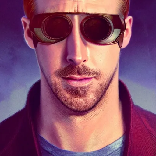 Prompt: Ryan Gosling as Cyclops, X-Men, ultra realistic, concept art, intricate details, eerie, highly detailed, photorealistic, octane render, 8k, unreal engine. art by Artgerm and Greg Rutkowski