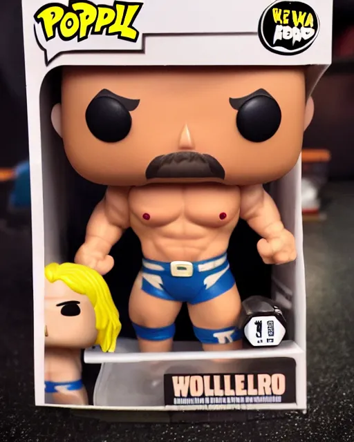 Image similar to Wrestler Funko Pop. Photographic, photography