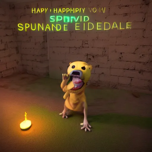 Image similar to happy spurdo sparde, highly detailed 3 d render, positive emotions, artstation, unreal engine