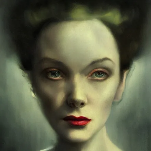 Prompt: classical portrait of vivien leigh, high detail, dramatic light, digital art, dark, promotional art painted by seb mckinnon and greg rutkowski, trending on artstation