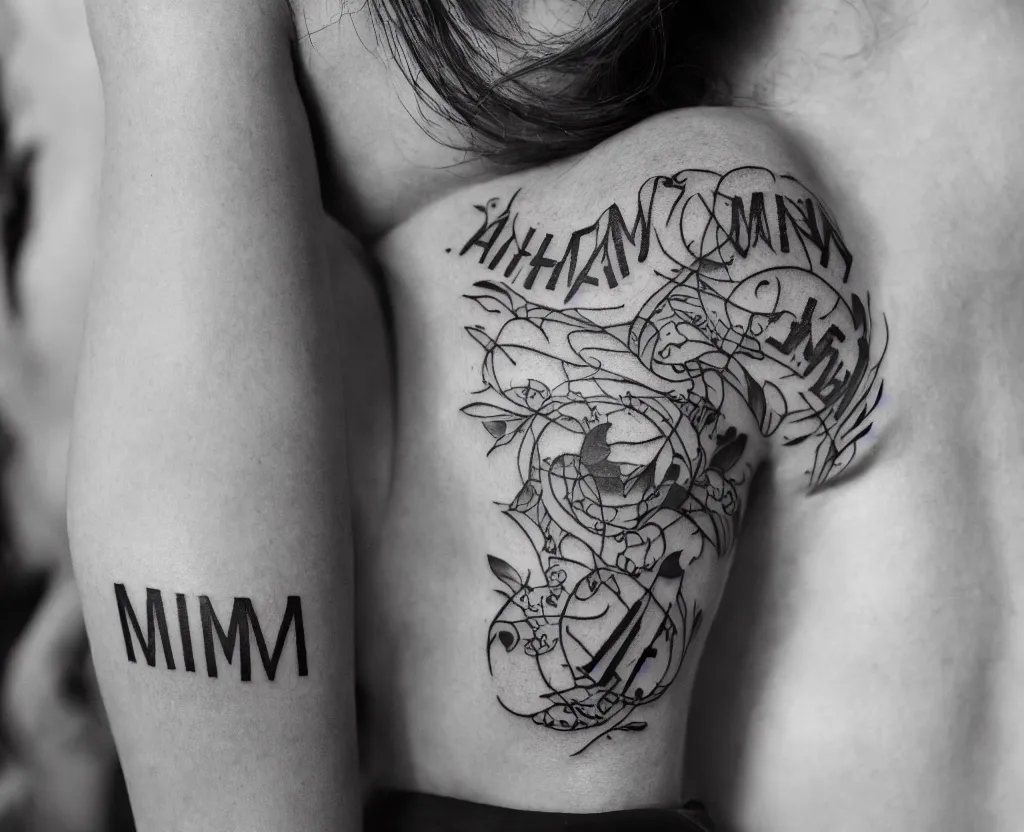 Image similar to closeup tattoo that reads gm by annie leibovitz and steve mccurry, natural light canon eos c 3 0 0, ƒ 1. 8, 3 5 mm, 8 k, medium - format print