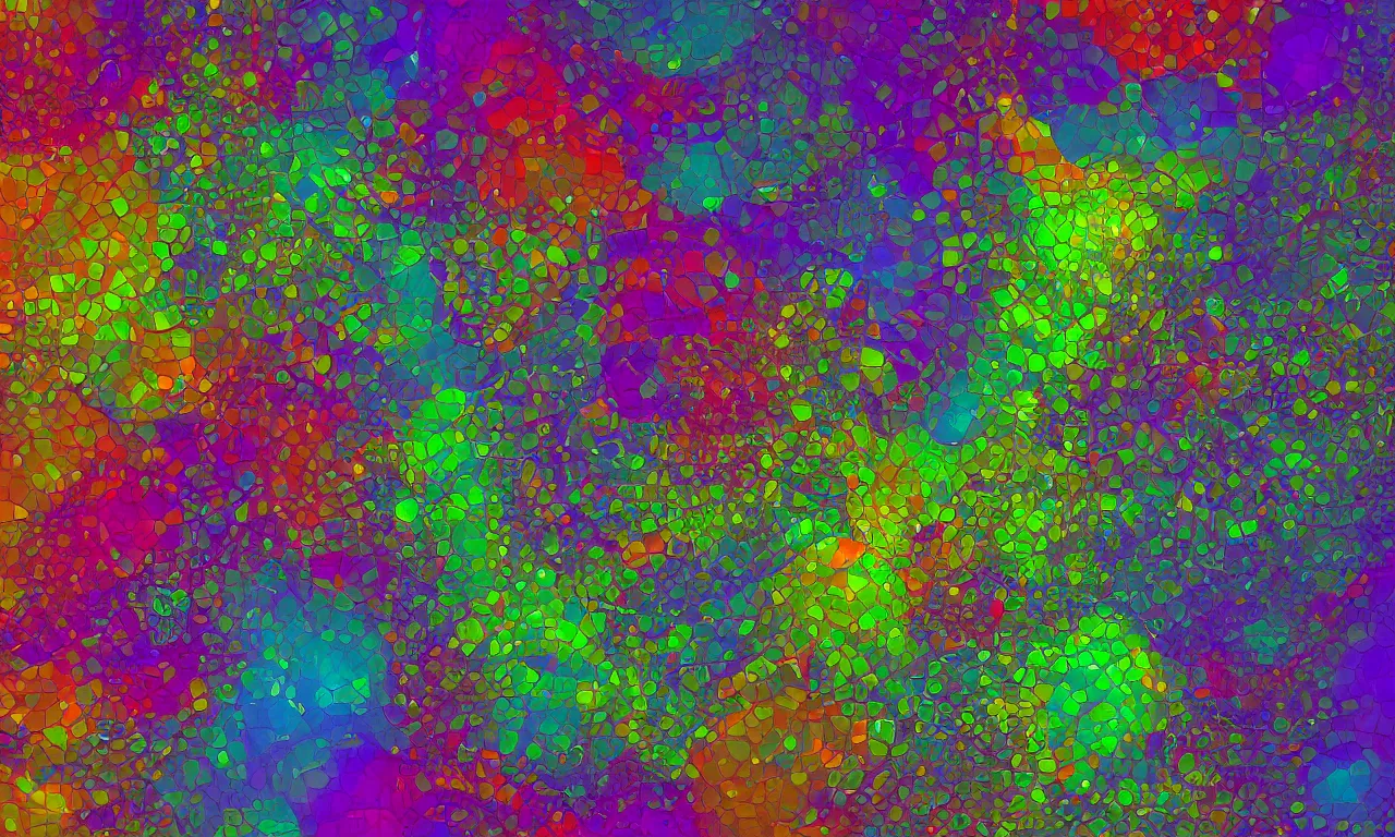 Image similar to reflexion cyberpunk voronoi engine laboratory 3 d volume kaleidoscope digital stylized concept substance liquid, by carl warner and jim woodring, trending on artstation : 1. 5, sweet joy harmony color scheme depth fog overlay multiply photoshop layer