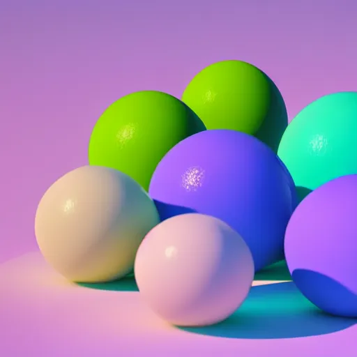 Prompt: A 3d render of pastel colored liquid spheres are melting together as a clay in a abstract shape with detailed shadow. Geometric shaped. render, low angle camera, detailed shading, vray octane, redshift. ray tracing. volumetric lighting. micro details, Hyper detailed, 8K3d, Trending on Artstation. rendered in cinema4d, Hyper realism.