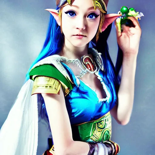 Image similar to zelda, zelda, zelda beautiful girl by Sam Yang