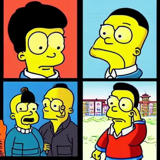 Image similar to chinese boy with buzz cut, simpsons style