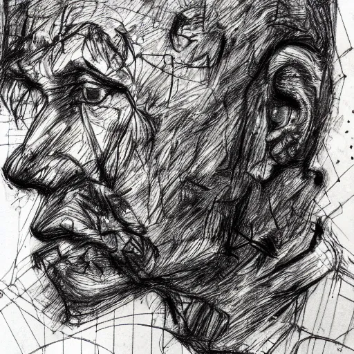 Prompt: a realistic yet scraggly portrait sketch of the side profile of a stern and sophisticated the pyro, trending on artstation, intricate details, in the style of frank auerbach, in the style of sergio aragones, in the style of martin ansin, in the style of david aja, in the style of mattias adolfsson