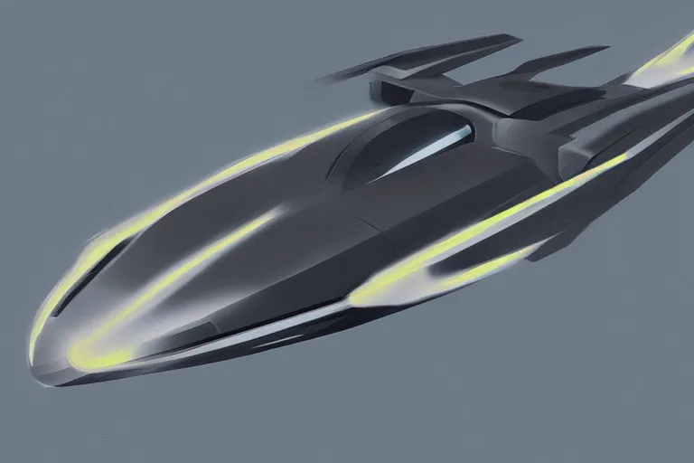 Prompt: spaceship on hyperspeed, concept art