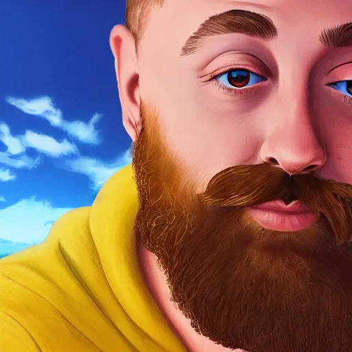 Image similar to a ultra detail picture portrait of Mac Miller and Jesus smoking a joint in heaven, 8k, photorealistic