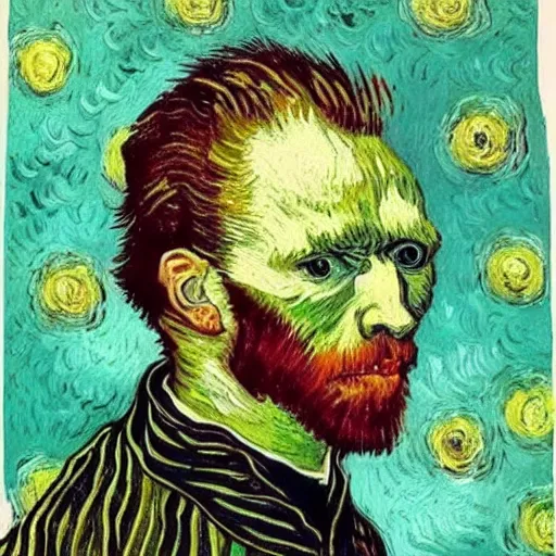 Image similar to “Van Gogh going gothic with a pear filled ballon of beef”