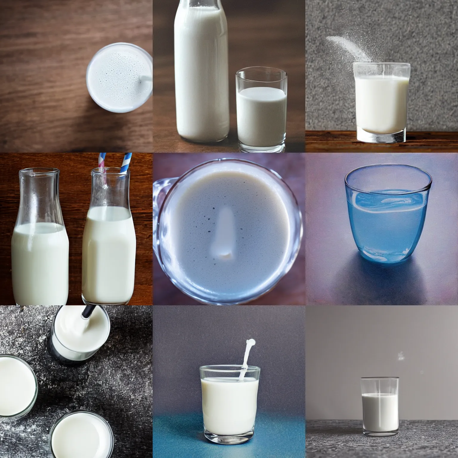 Prompt: milk in water