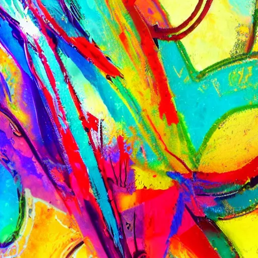 Image similar to abstract number 7 6 intricate expressive colorful