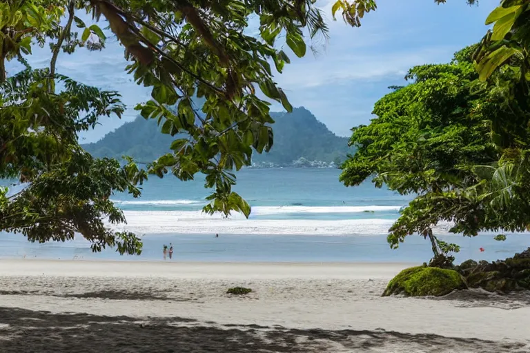 Prompt: manuel antonio costa rica beach, 4 k