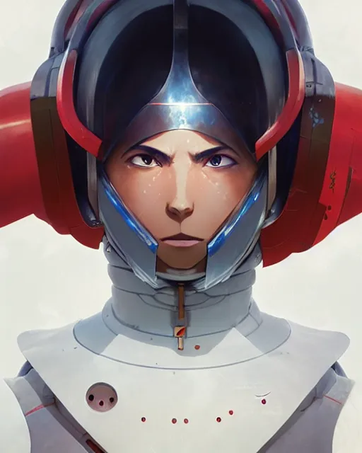 Image similar to azctec warrior, astronaut, detailed perfect face, exquisite details, fire magic, mid view, design on a white background, by studio muti, greg rutkowski makoto shinkai takashi takeuchi studio ghibli