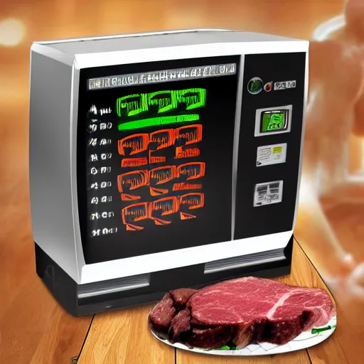 Prompt: meat computer