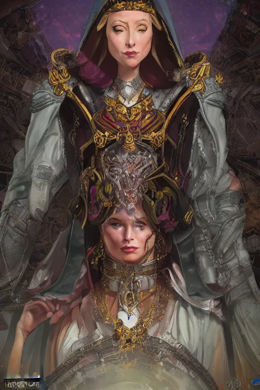 Image similar to the empress from major arcana character concept art, digital painting, mixed media, trending on artstation and deviantart, epic composition, magnum opus, highly detailed, 8 k