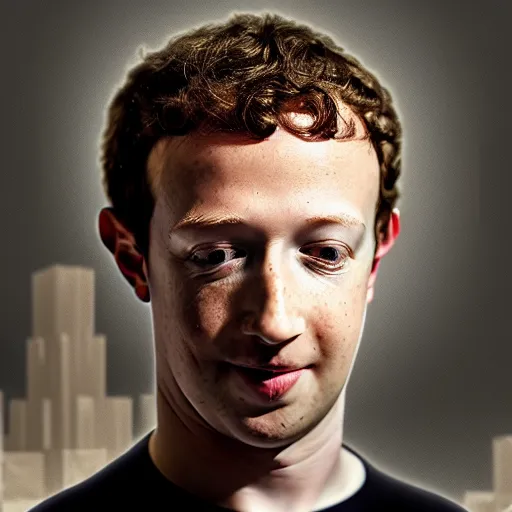 Image similar to Intricate matte painting of tubes coming out of Mark Zuckerberg's head into a computer