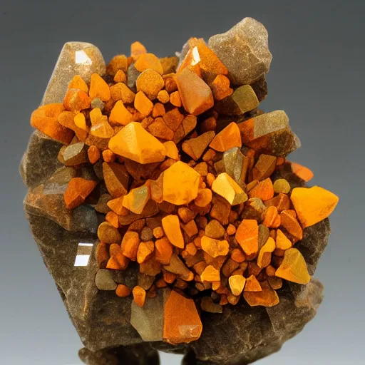 Image similar to wulfenite crystal cluster cubic