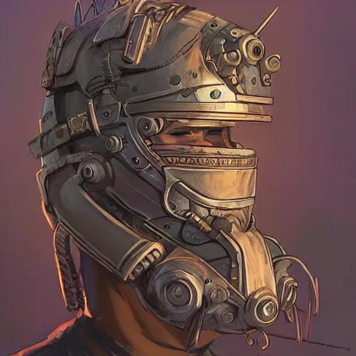 Image similar to cyberpunk viking helmet mask warrior goddess robot ninja fantasy, art gta 5 cover, official fanart behance hd artstation by jesper ejsing, by rhads, makoto shinkai and lois van baarle, ilya kuvshinov, ossdraws