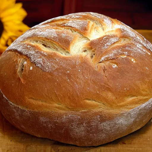 Prompt: delicious fresh bread loaf