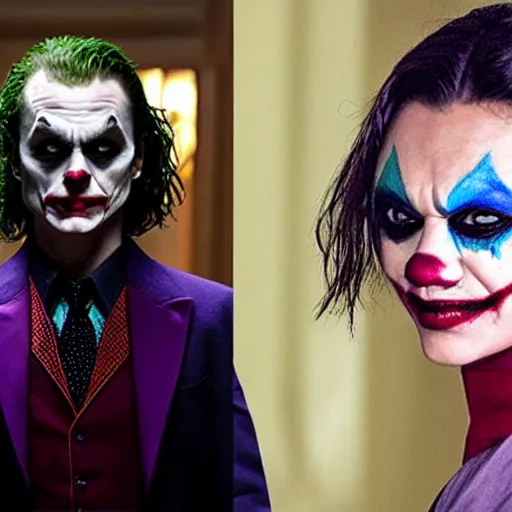 Image similar to Mila Kunis as The Joker