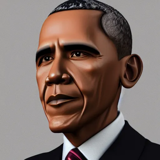 Prompt: a 3d render of OBAMA