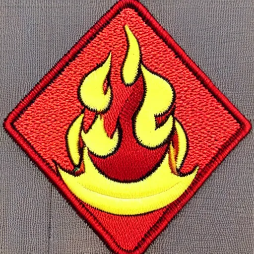 Image similar to fire station flame embroidered patch retro design