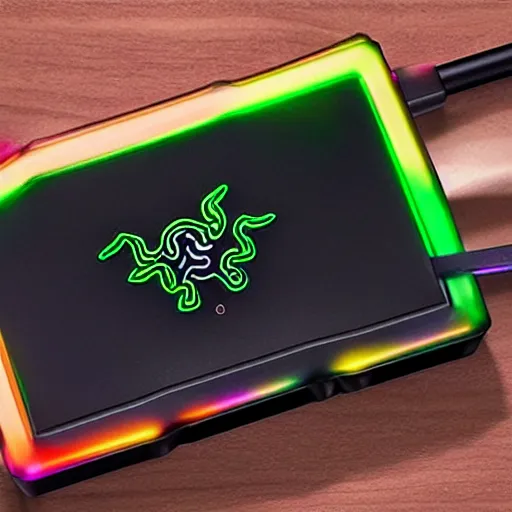 Prompt: razer RGB gaming fork