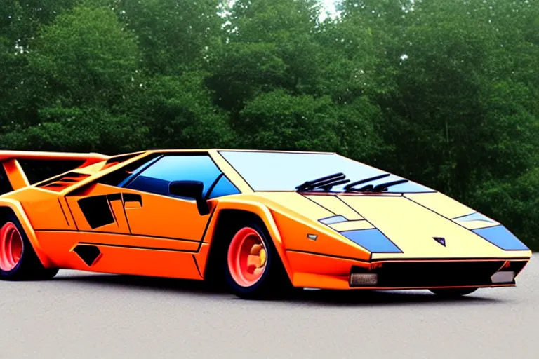 Image similar to wish. com version of a lamborghini countach