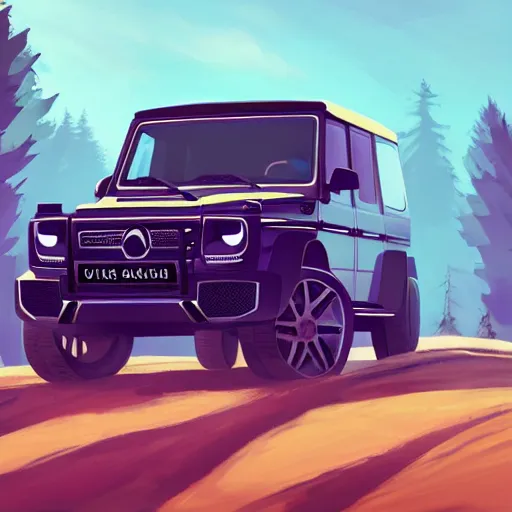 Prompt: a g wagon in the style of sylvain sarrailh, beautiful digital art, cinematic art, concept art, matte painting, oil painting