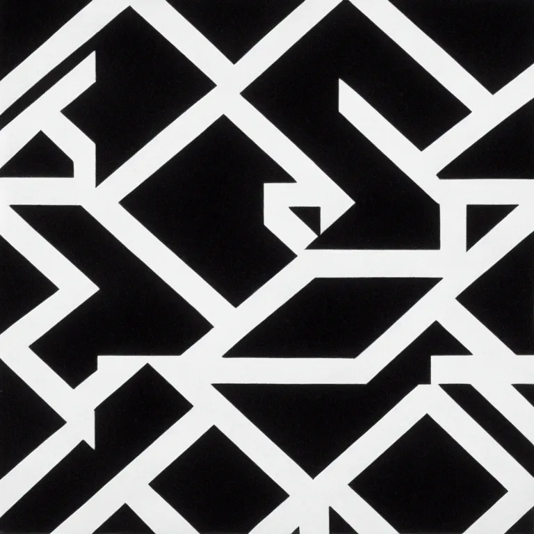 Prompt: minimal geometric symbol by karl gerstner, monochrome black and white, square print, symmetrical, 8 k scan