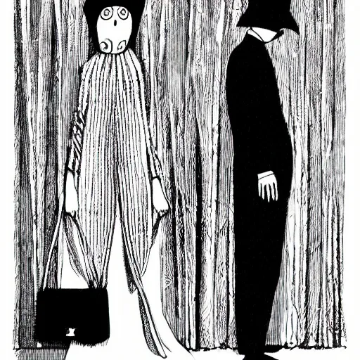 Prompt: the watchmen by edward gorey