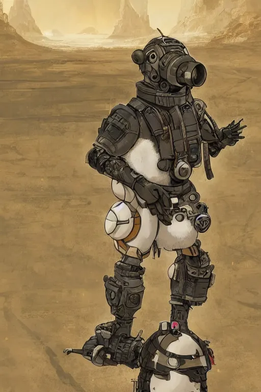 Image similar to anthropomorphic rodent with white and black ancestral ornate japanese tactical gear on an abandonment desert planet, high intricate details, long shot, rule of thirds, golden ratio, graphic novel by fiona staples and dustin nguyen, by beaststars and orange, peter elson, alan bean, studio ghibli, makoto shinkai