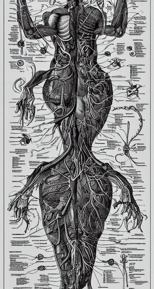 Prompt: anatomical diagram of an elder god